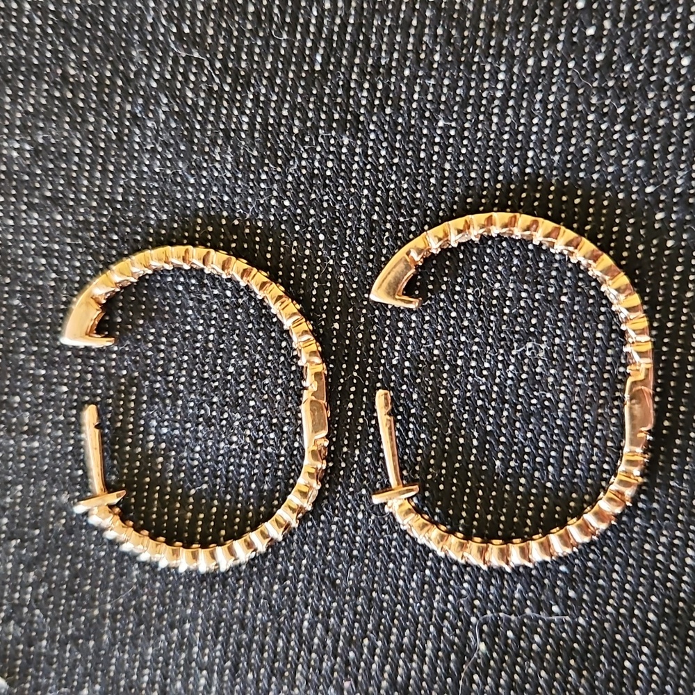 Levian Inside Outside Hoop Earrings - Picture 5 of 7